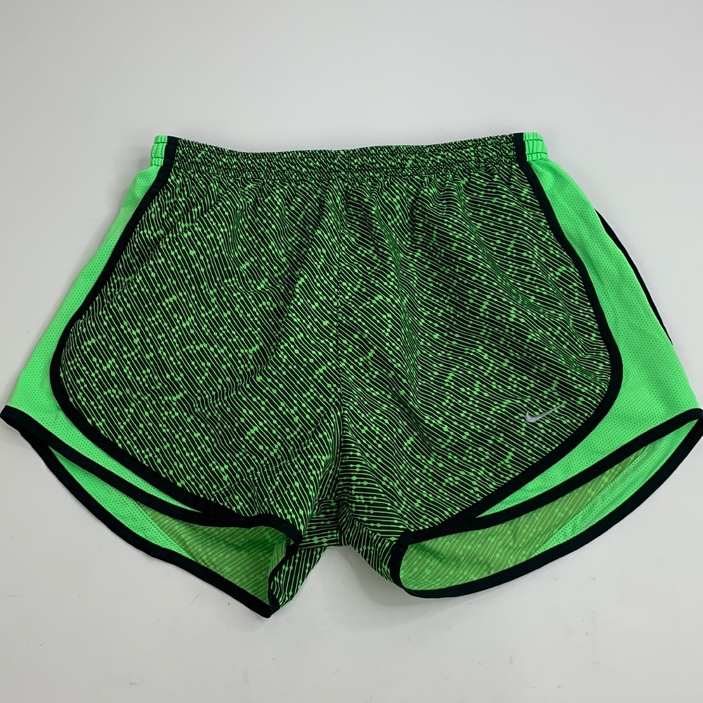 💰Bundle 3/$30 Nike Dri Fit Running athletic Shorts Medium Neon Black Drawstring